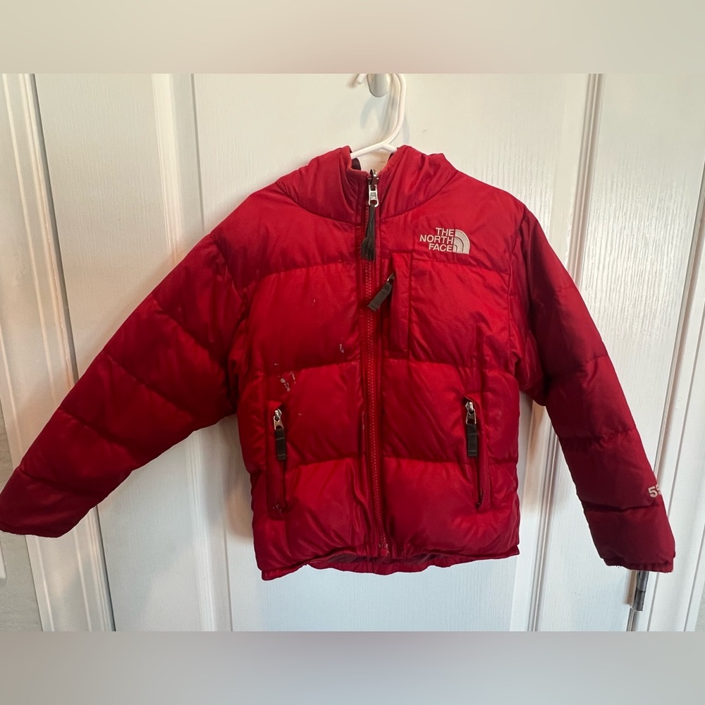 North Face Boys Red Puffer size 5